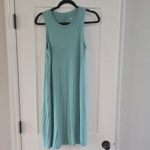 Time and Tru Sleeveless Aqua Midi Dress